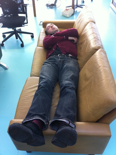 Fowler. Asleep.
