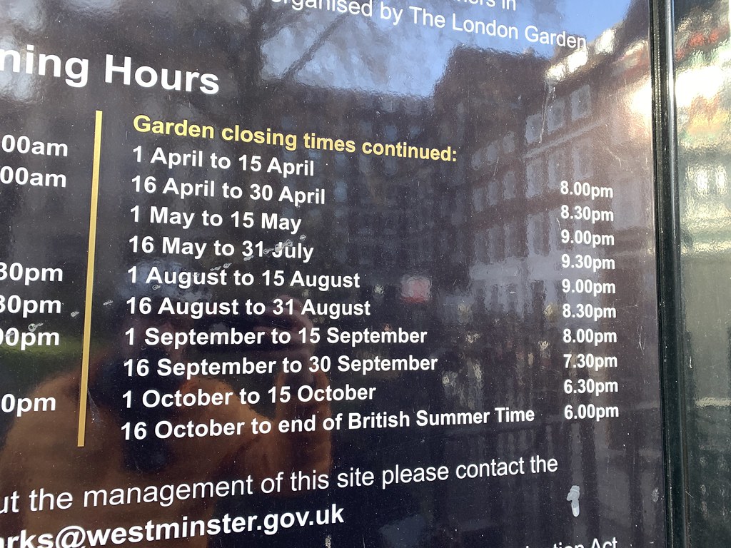 Complicated closing times