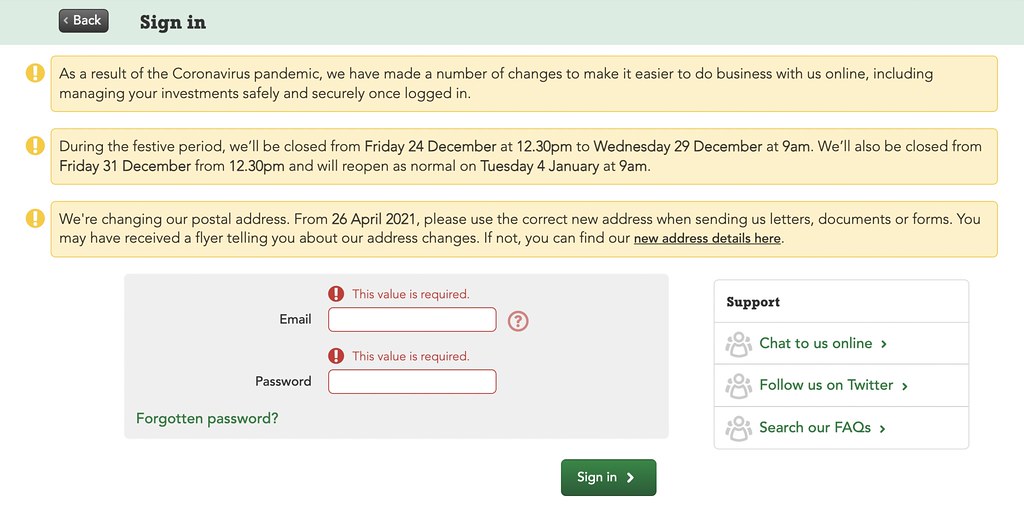 UX warnings