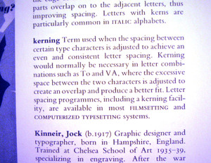 Kerningdictionary